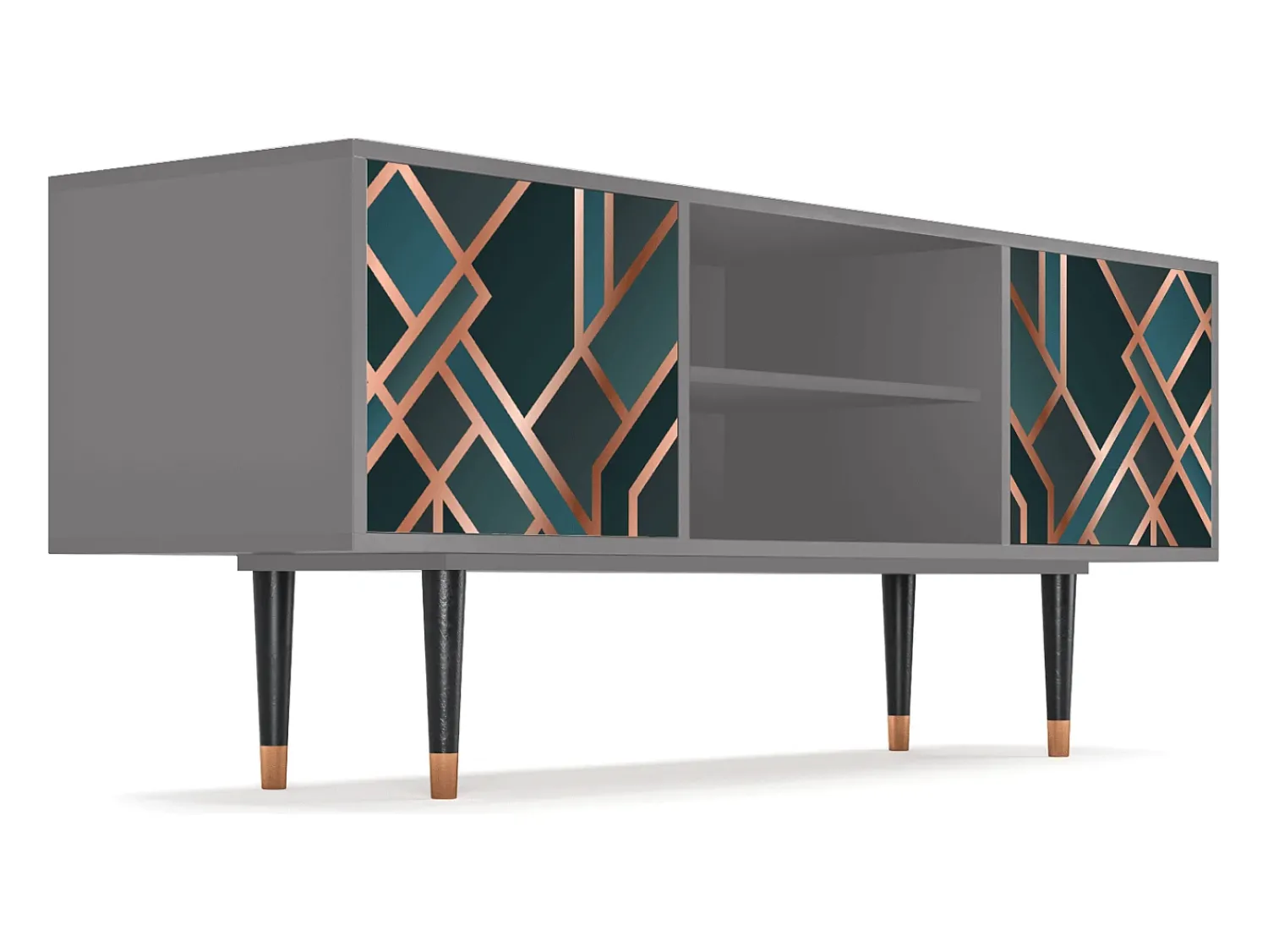 Móvel De Tv| Mueble de TV - 170х69х48 cm - T2 - Bronze Crossroad, Cinza Cinzento
