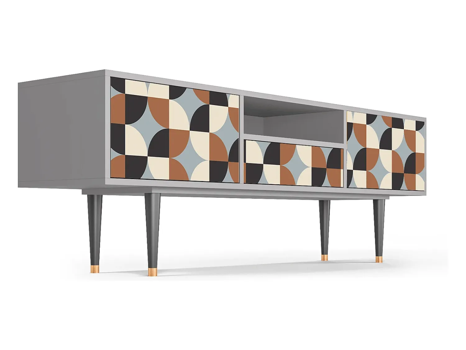 Mueble de TV - 170х59х41 cm - T6 - Brown Sensation, Cinza^ Móvel De Tv