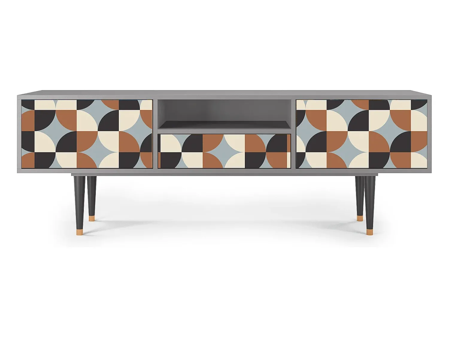 Mueble de TV - 170х59х41 cm - T6 - Brown Sensation, Cinza^ Móvel De Tv