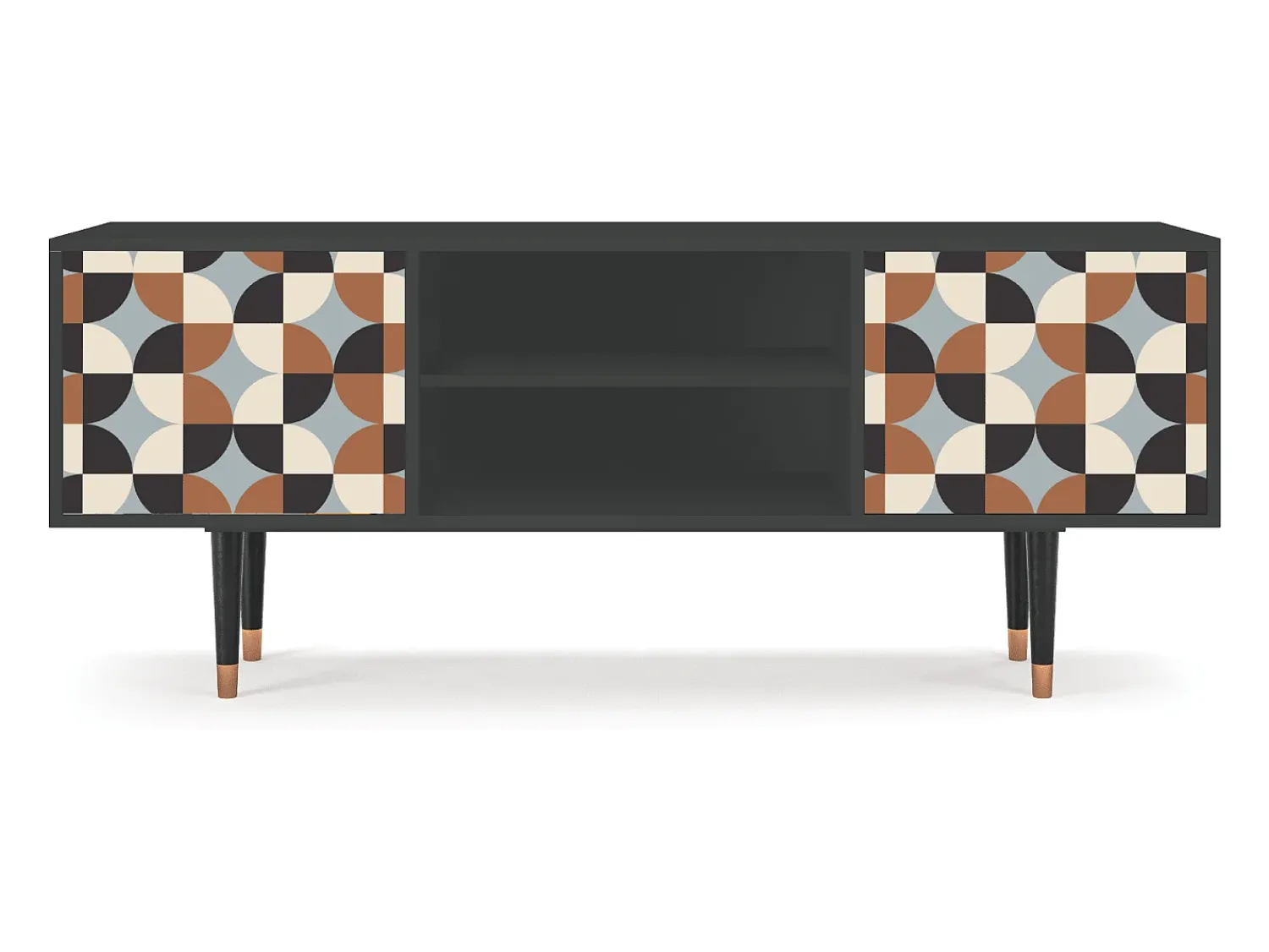 New Mueble de TV - 170х69х48 cm - T2 - Brown Sensation, Antracite Cinza antracite