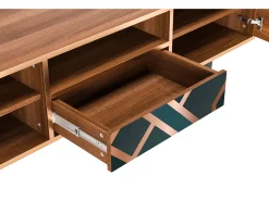 Mueble de TV - 170х59х41 cm - T6 - Bronze Crossroad, Nogueira Castanho