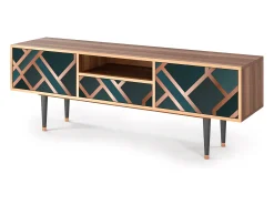 Mueble de TV - 170х59х41 cm - T6 - Bronze Crossroad, Nogueira Castanho