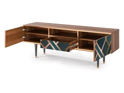 Mueble de TV - 170х59х41 cm - T6 - Bronze Crossroad, Nogueira Castanho