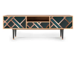Mueble de TV - 170х59х41 cm - T6 - Bronze Crossroad, Nogueira Castanho