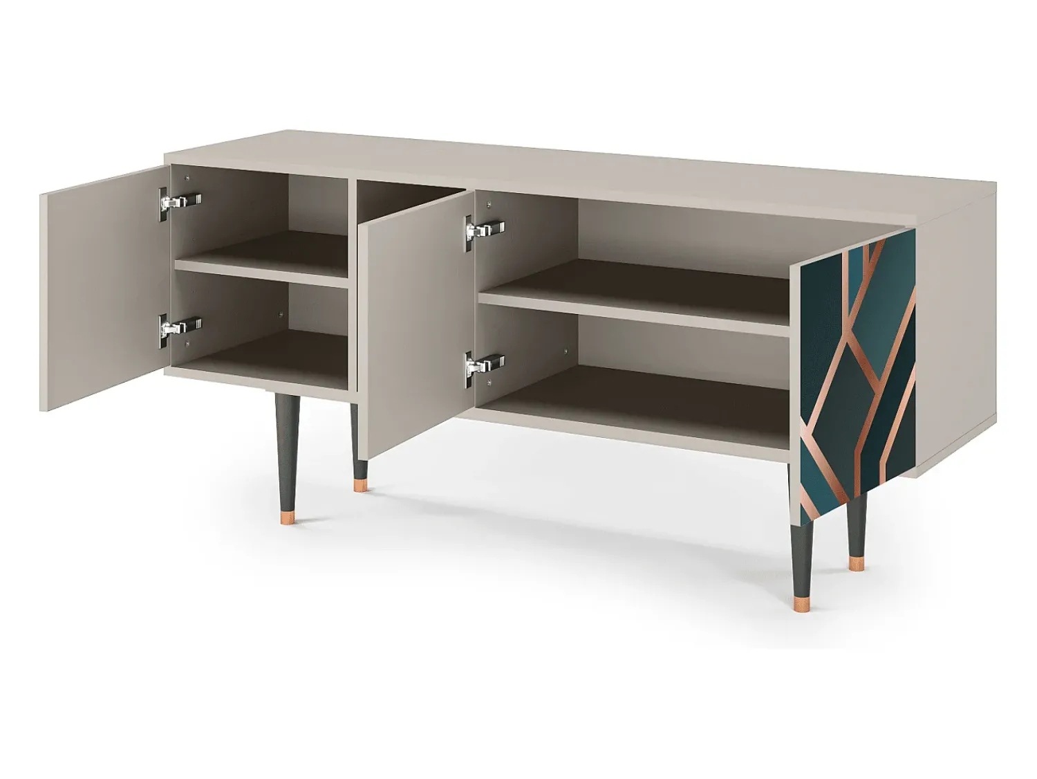 Hot Mueble de TV - 150х69х41 cm - T5 - Bronze Crossroad, Areia Bege