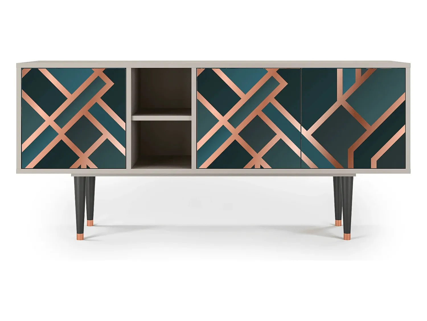 Hot Mueble de TV - 150х69х41 cm - T5 - Bronze Crossroad, Areia Bege