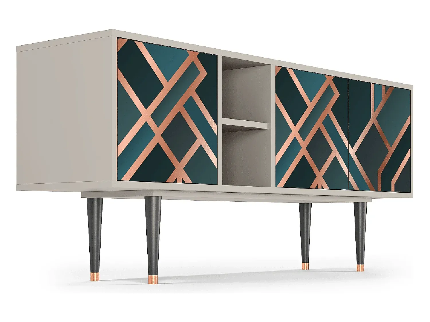 Hot Mueble de TV - 150х69х41 cm - T5 - Bronze Crossroad, Areia Bege
