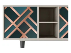 Hot Mueble de TV - 150х69х41 cm - T5 - Bronze Crossroad, Areia Bege