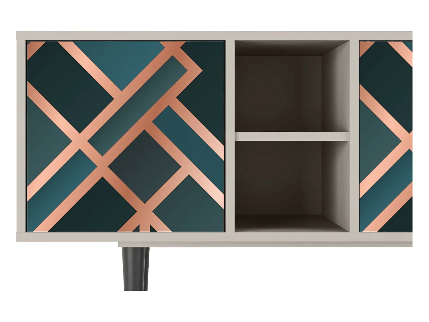 Hot Mueble de TV - 150х69х41 cm - T5 - Bronze Crossroad, Areia Bege