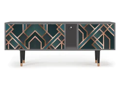 Móvel De Tv| Mueble de TV - 170х69х48 cm - T1 - Bronze Crossroad, Cinza Cinzento