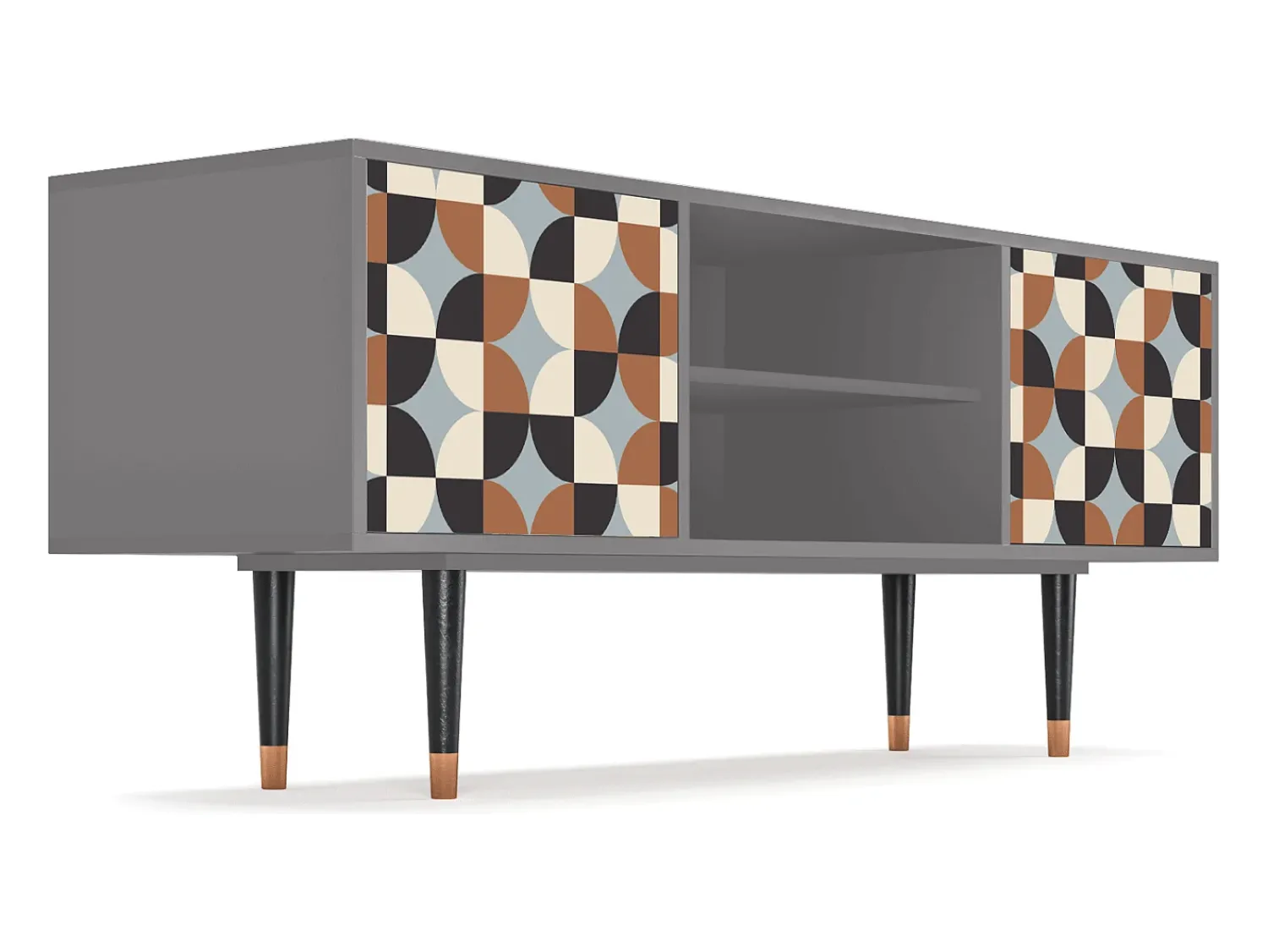 Móvel De Tv* Mueble de TV - 170х69х48 cm - T2 - Brown Sensation, Cinza Cinzento