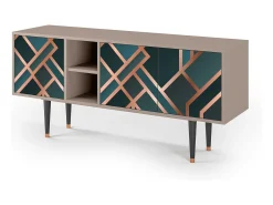 Móvel De Tv* Mueble de TV - 150х69х41 cm - T5 - Bronze Crossroad, Latte Bege