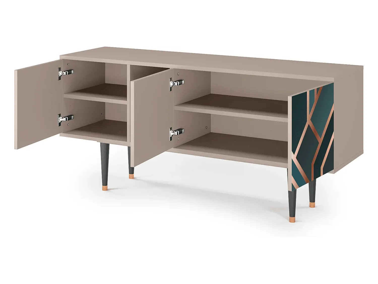 Móvel De Tv* Mueble de TV - 150х69х41 cm - T5 - Bronze Crossroad, Latte Bege