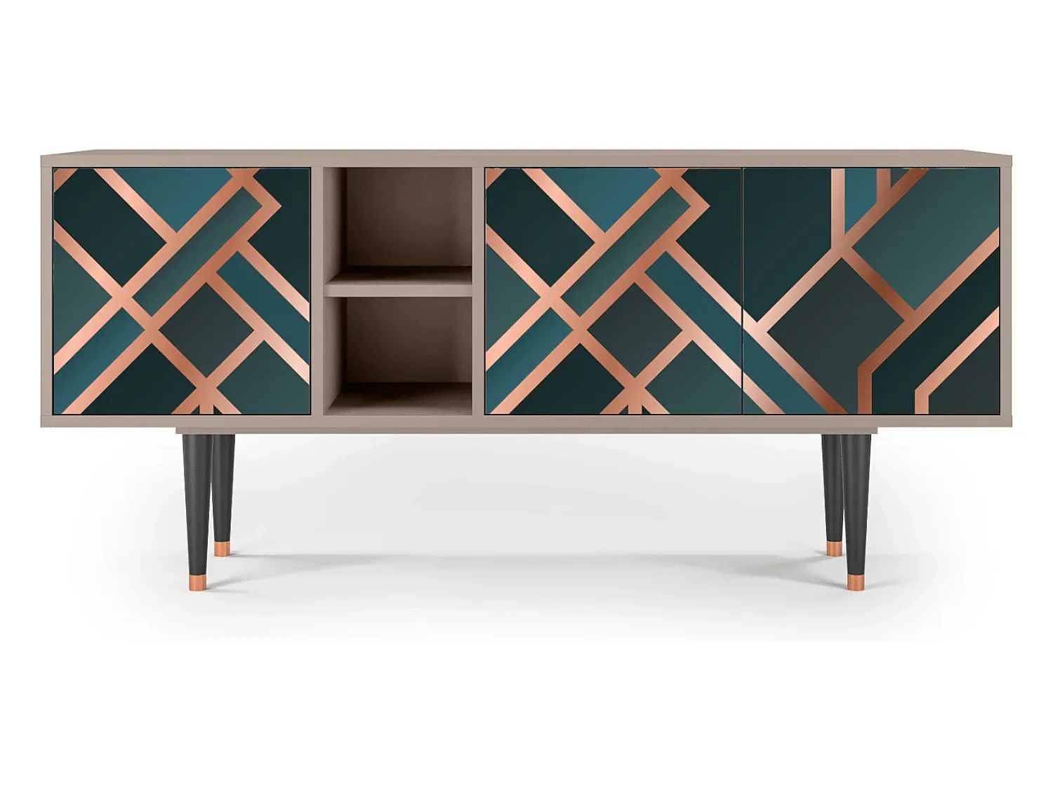 Móvel De Tv* Mueble de TV - 150х69х41 cm - T5 - Bronze Crossroad, Latte Bege