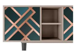 Móvel De Tv* Mueble de TV - 150х69х41 cm - T5 - Bronze Crossroad, Latte Bege