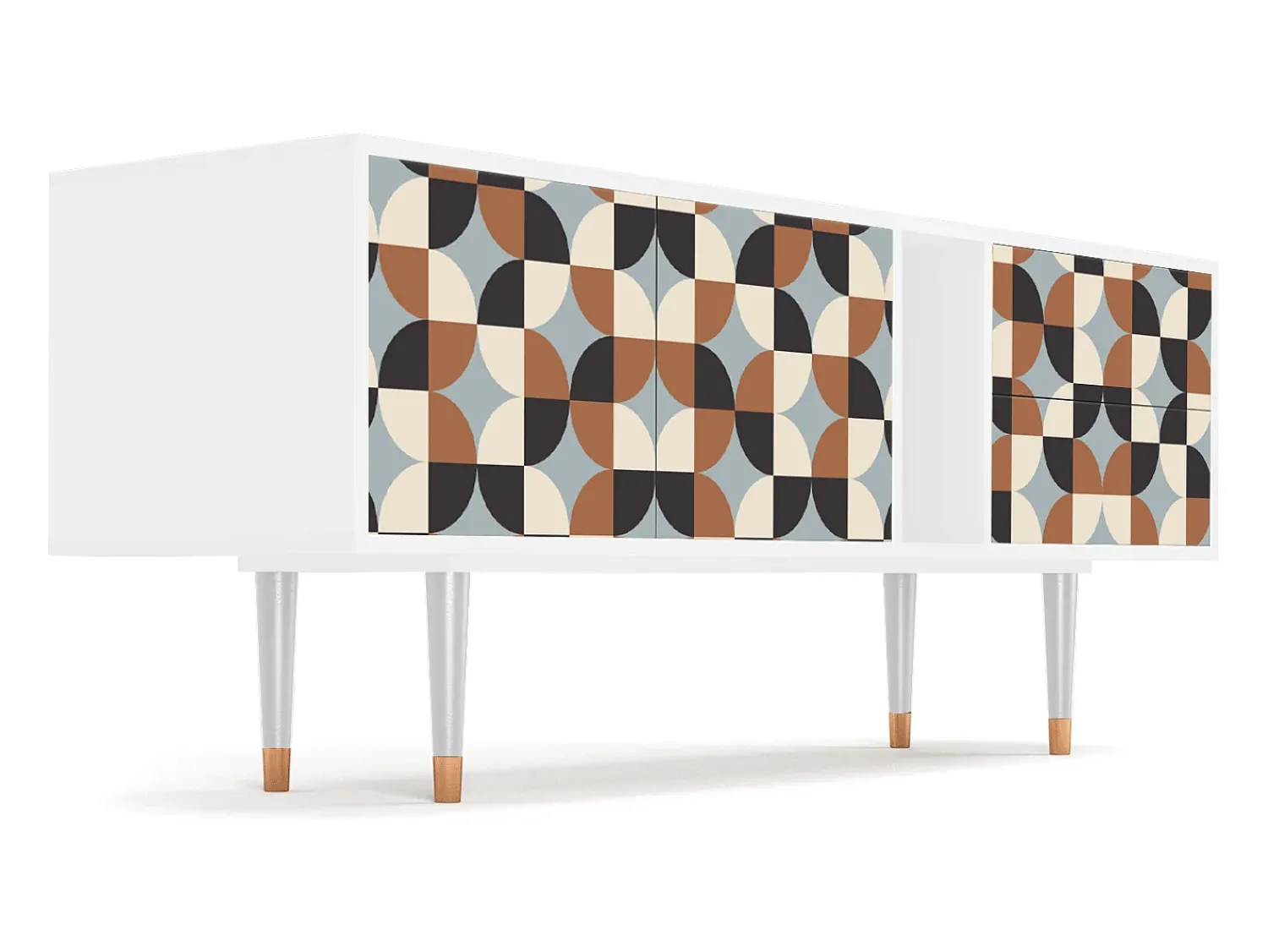 Mueble de TV - 170х69х48 cm - T1 - Brown Sensation, Branco^ Móvel De Tv