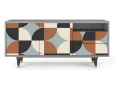 Móvel De Tv| Mueble de TV - 125х56х41 cm - T7 - Brown Sensation, Cinza Cinzento