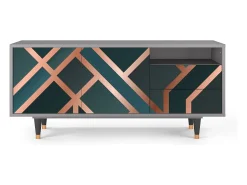 Móvel De Tv| Mueble de TV - 125х56х41 cm - T7 - Bronze Crossroad, Cinza Cinzento
