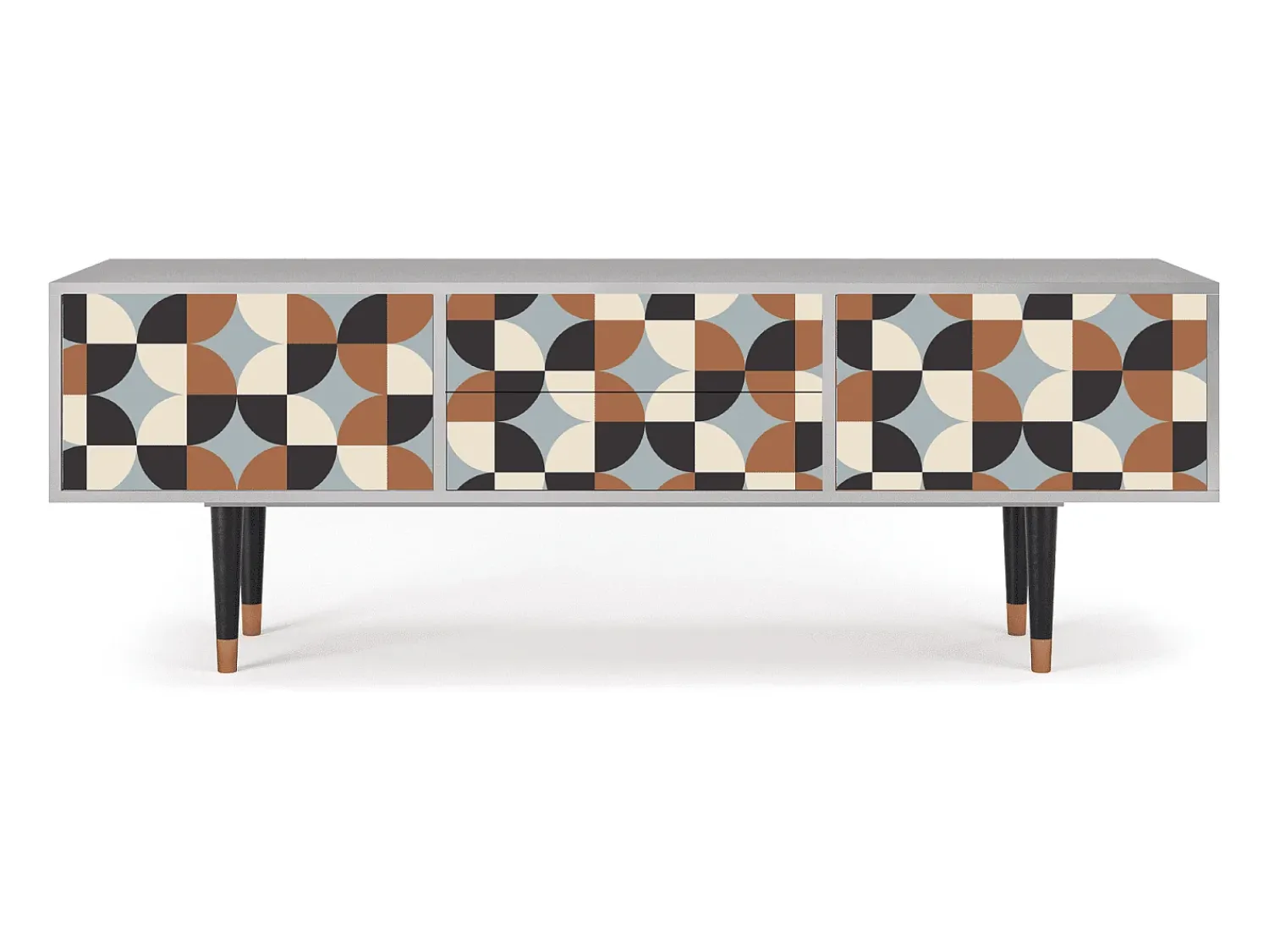 Móvel De Tv* Mueble de TV - 170х59х48 cm - T4 - Brown Sensation, Cinza Cinzento