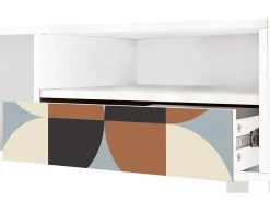 Móvel De Tv| Mueble de TV - 115х59х48 cm - T3 - Brown Sensation, Branco Bege