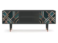 Móvel De Tv| Mueble de TV - 170х69х48 cm - T2 - Bronze Crossroad, Antracite Cinza antracite