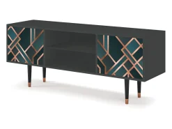 Móvel De Tv| Mueble de TV - 170х69х48 cm - T2 - Bronze Crossroad, Antracite Cinza antracite