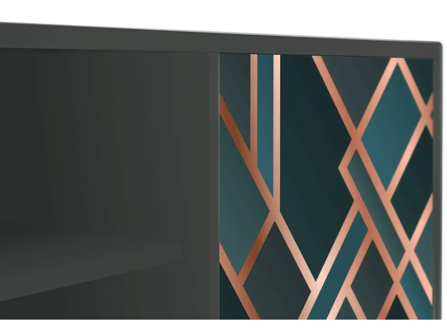 Móvel De Tv| Mueble de TV - 170х69х48 cm - T2 - Bronze Crossroad, Antracite Cinza antracite