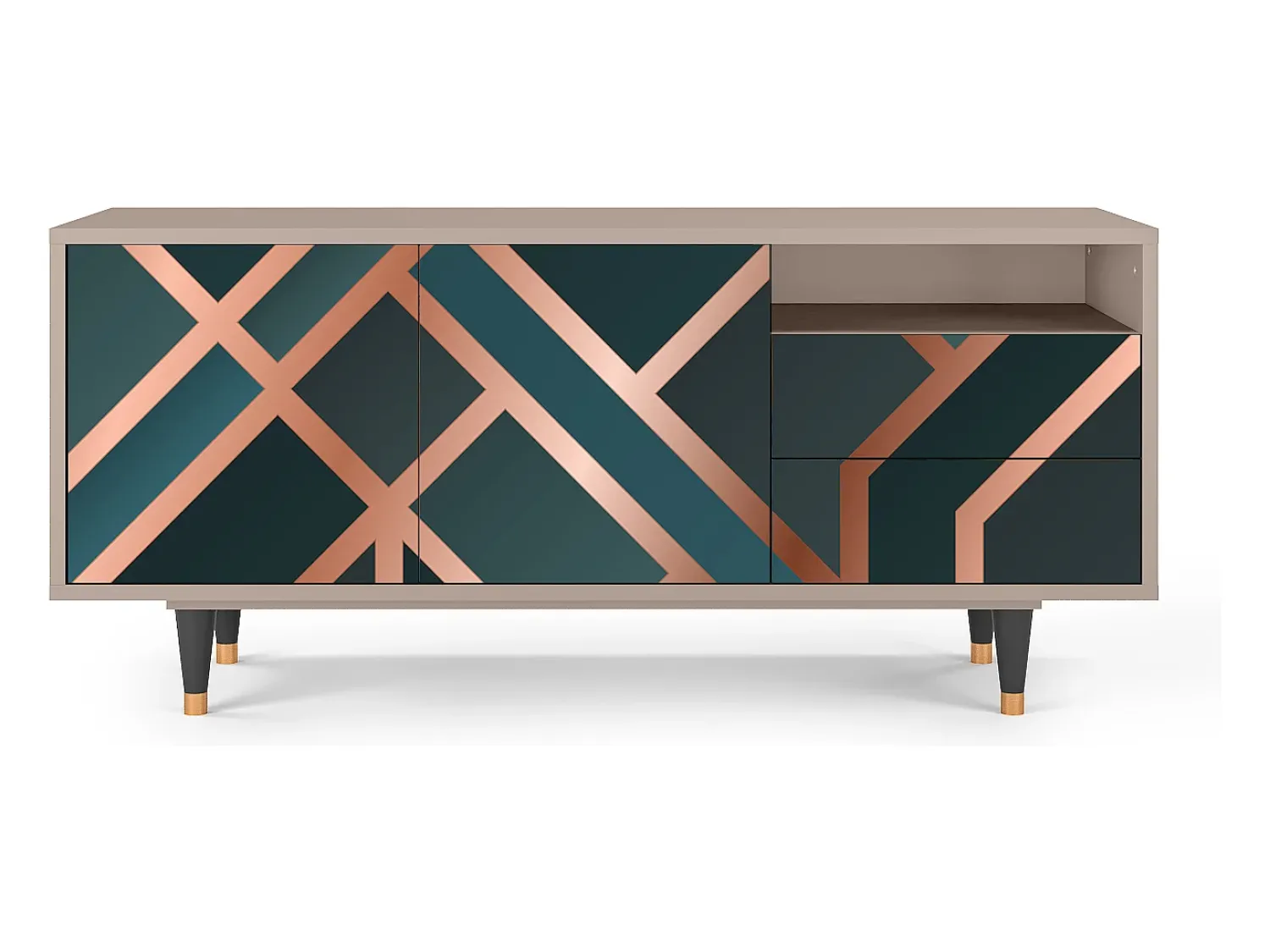 Mueble de TV - 125х56х41 cm - T7 - Bronze Crossroad, Latte^ Móvel De Tv