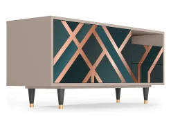 Mueble de TV - 125х56х41 cm - T7 - Bronze Crossroad, Latte^ Móvel De Tv