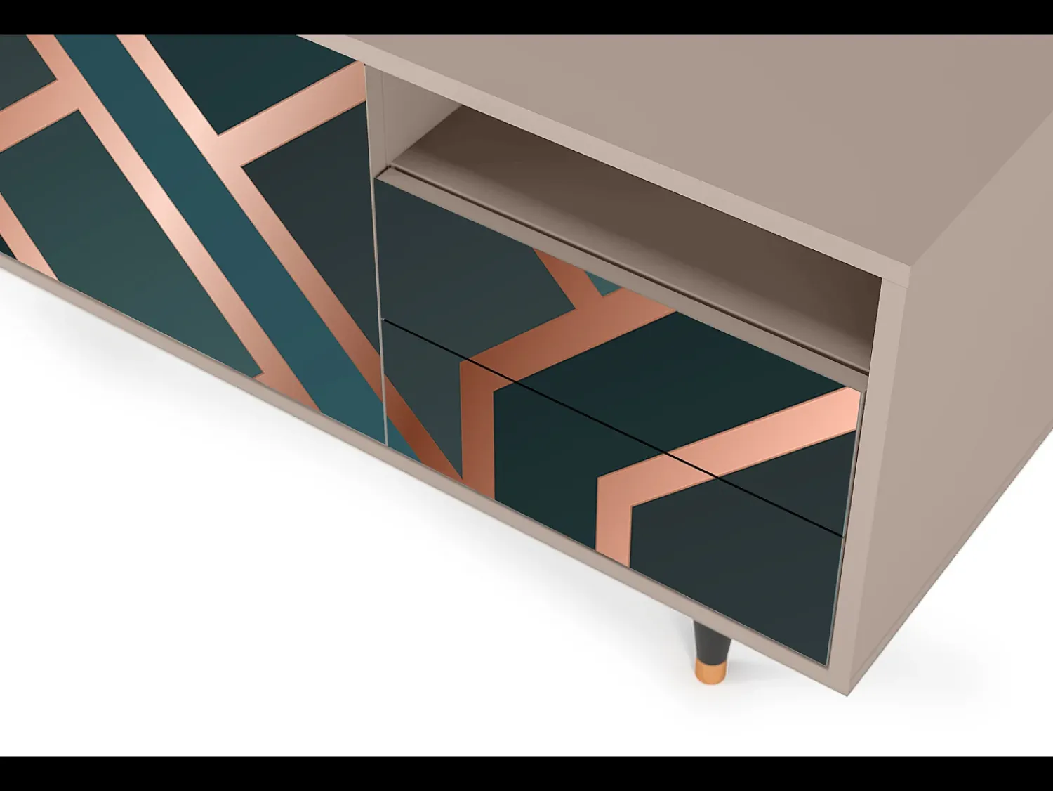 Mueble de TV - 125х56х41 cm - T7 - Bronze Crossroad, Latte^ Móvel De Tv