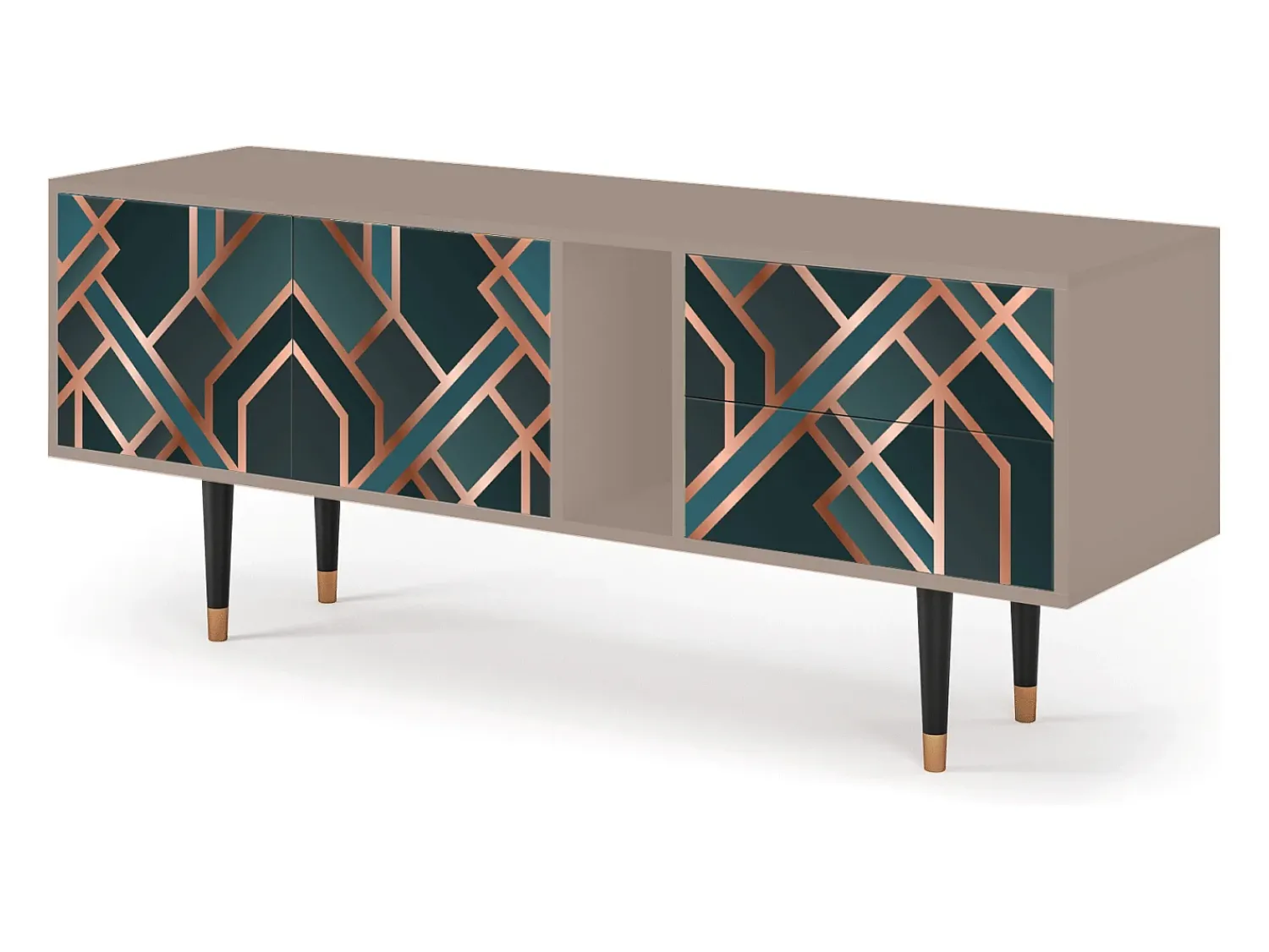 Clearance Mueble de TV - 170х69х48 cm - T1 - Bronze Crossroad, Latte Bege