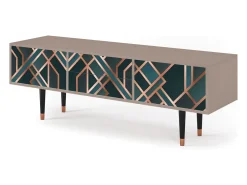 Móvel De Tv| Mueble de TV - 170х59х48 cm - T4 - Bronze Crossroad, Latte Bege