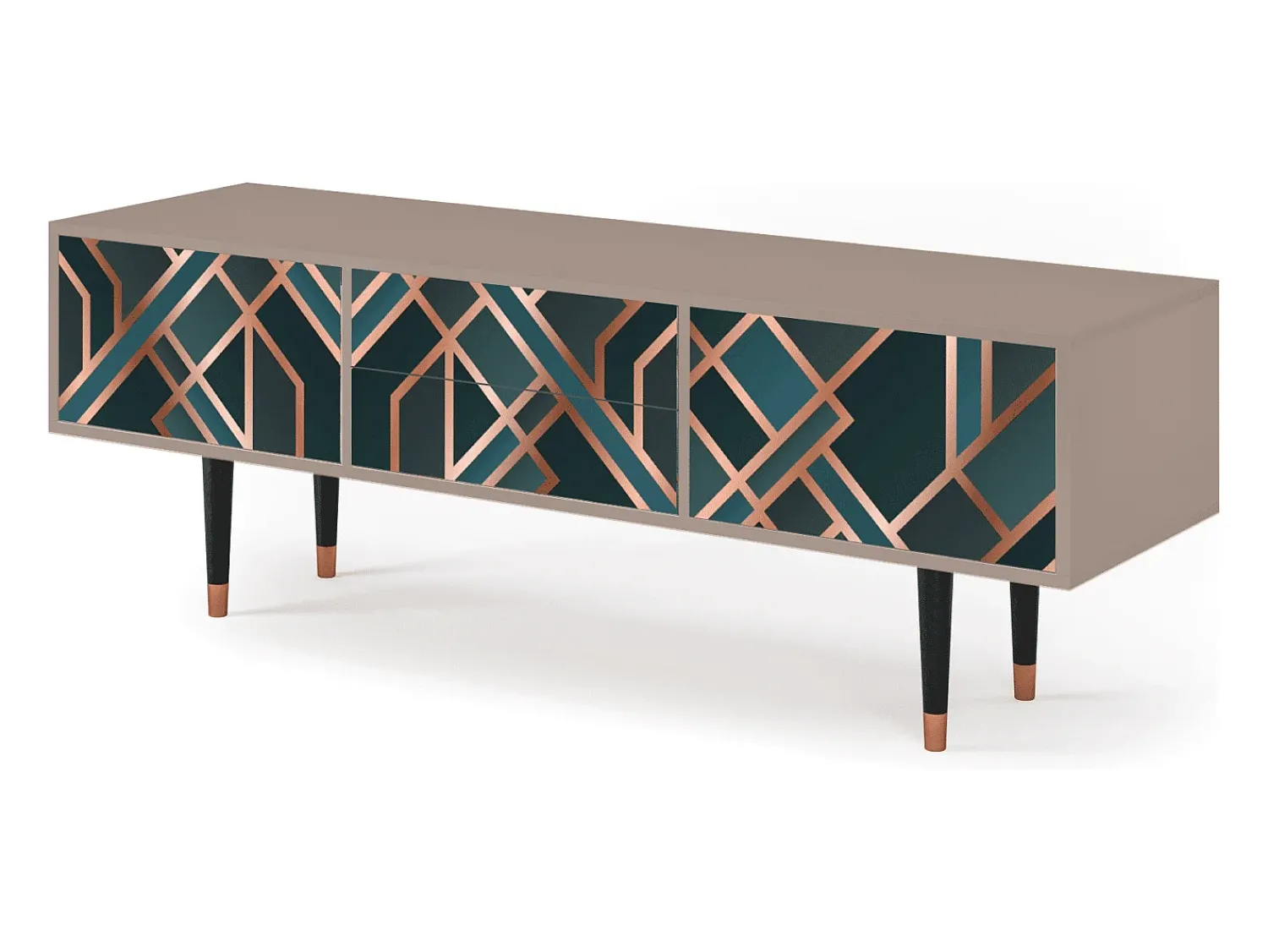 Móvel De Tv| Mueble de TV - 170х59х48 cm - T4 - Bronze Crossroad, Latte Bege