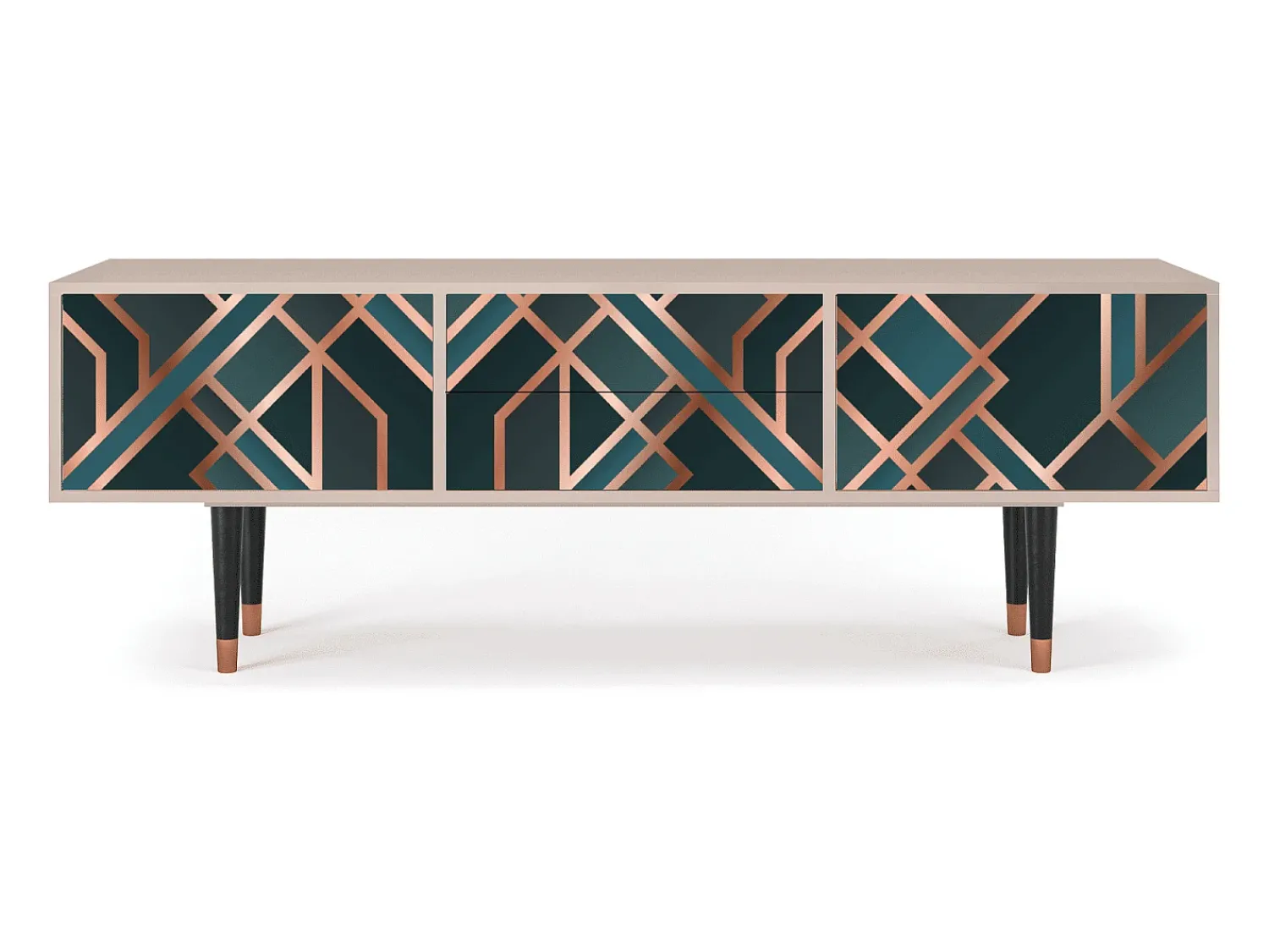Móvel De Tv| Mueble de TV - 170х59х48 cm - T4 - Bronze Crossroad, Latte Bege