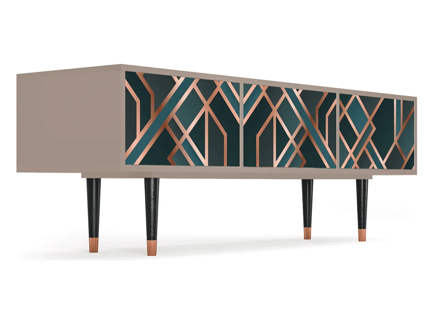 Móvel De Tv| Mueble de TV - 170х59х48 cm - T4 - Bronze Crossroad, Latte Bege