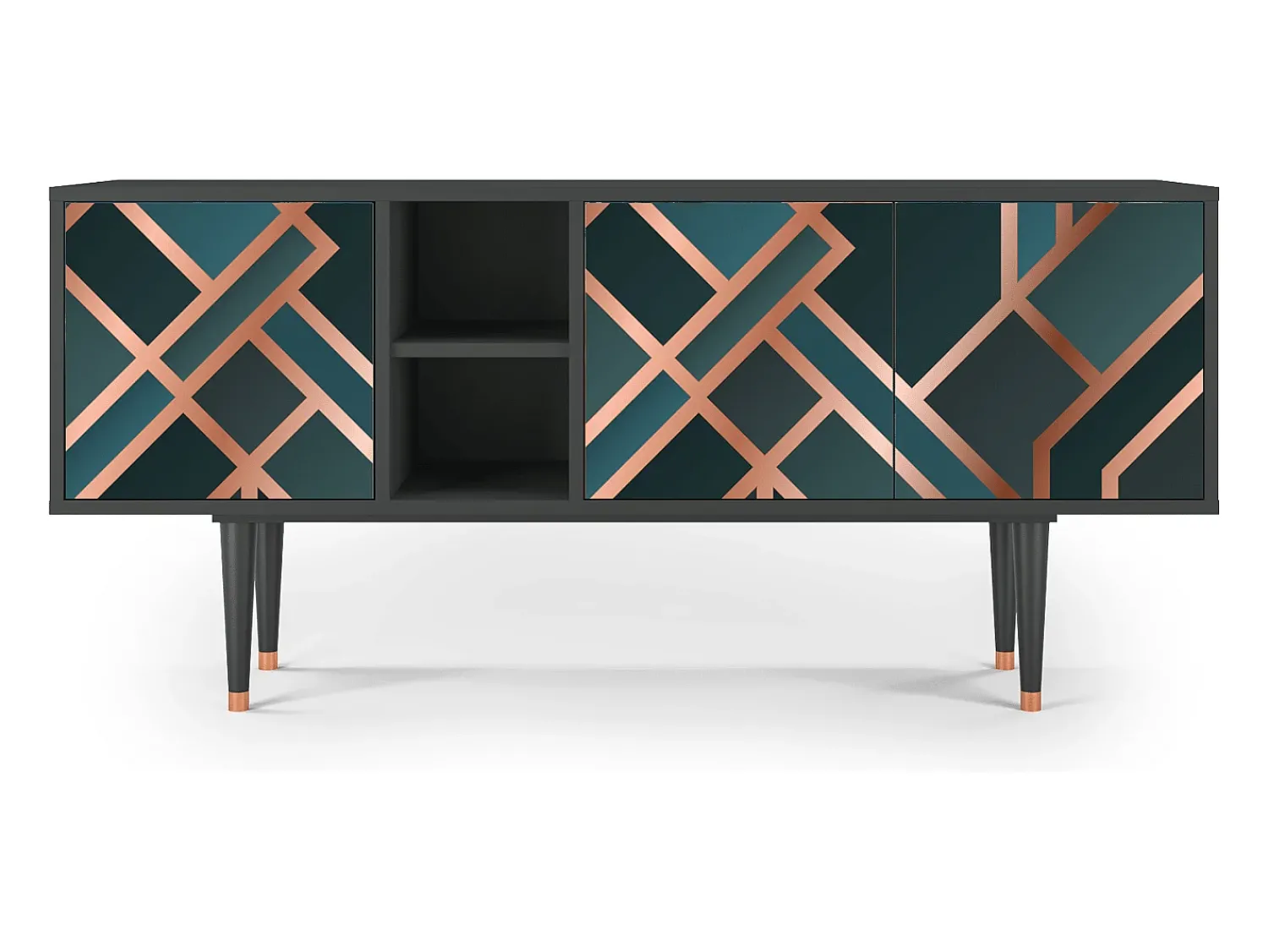 Mueble de TV - 150х69х41 cm - T5 - Bronze Crossroad, Antracite^ Móvel De Tv