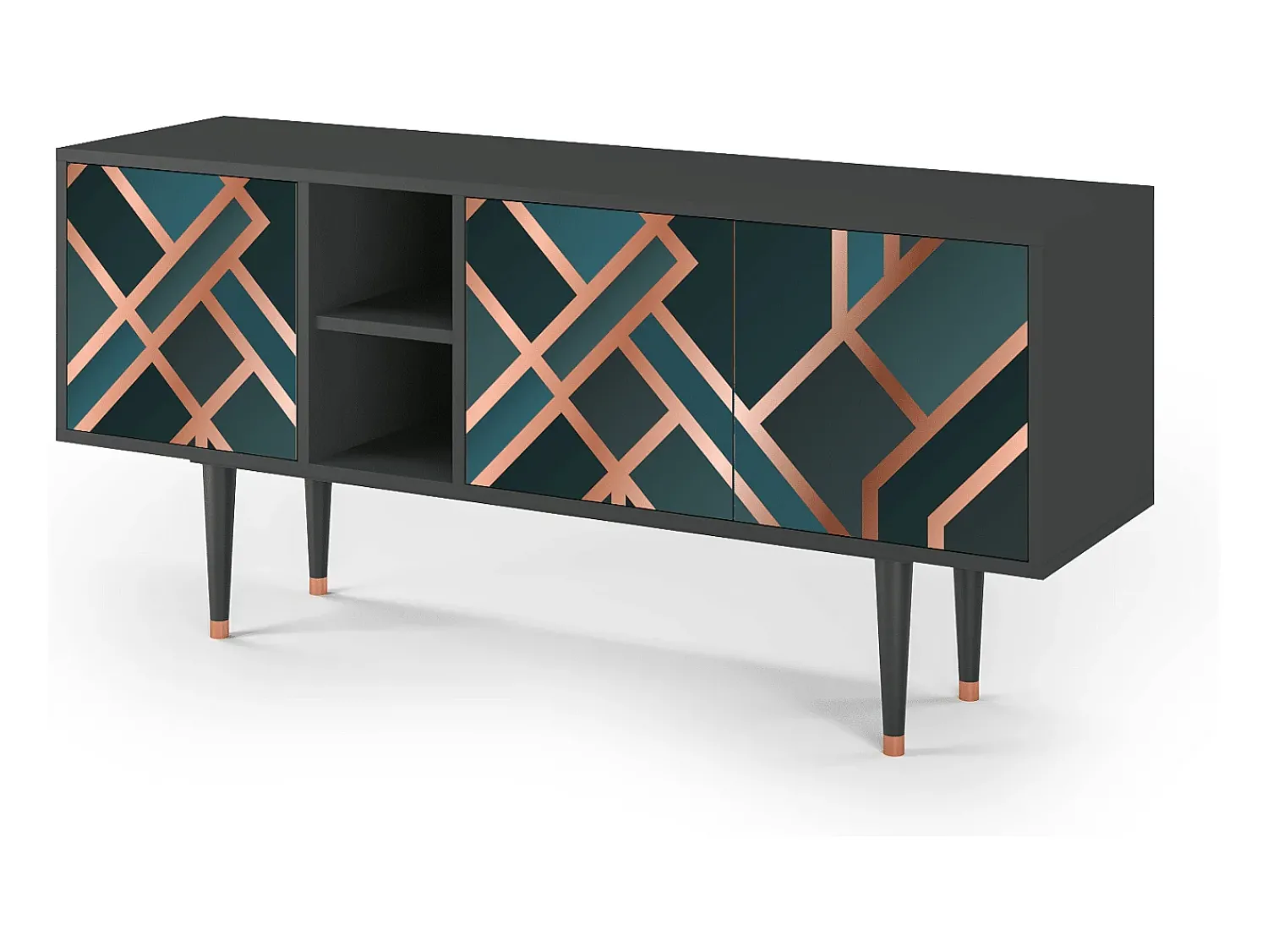 Mueble de TV - 150х69х41 cm - T5 - Bronze Crossroad, Antracite^ Móvel De Tv