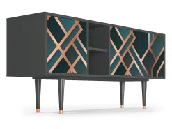 Mueble de TV - 150х69х41 cm - T5 - Bronze Crossroad, Antracite^ Móvel De Tv