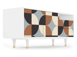 Móvel De Tv| Mueble de TV - 125х56х41 cm - T7 - Brown Sensation, Branco Bege