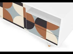 Móvel De Tv| Mueble de TV - 125х56х41 cm - T7 - Brown Sensation, Branco Bege