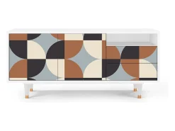 Móvel De Tv| Mueble de TV - 125х56х41 cm - T7 - Brown Sensation, Branco Bege