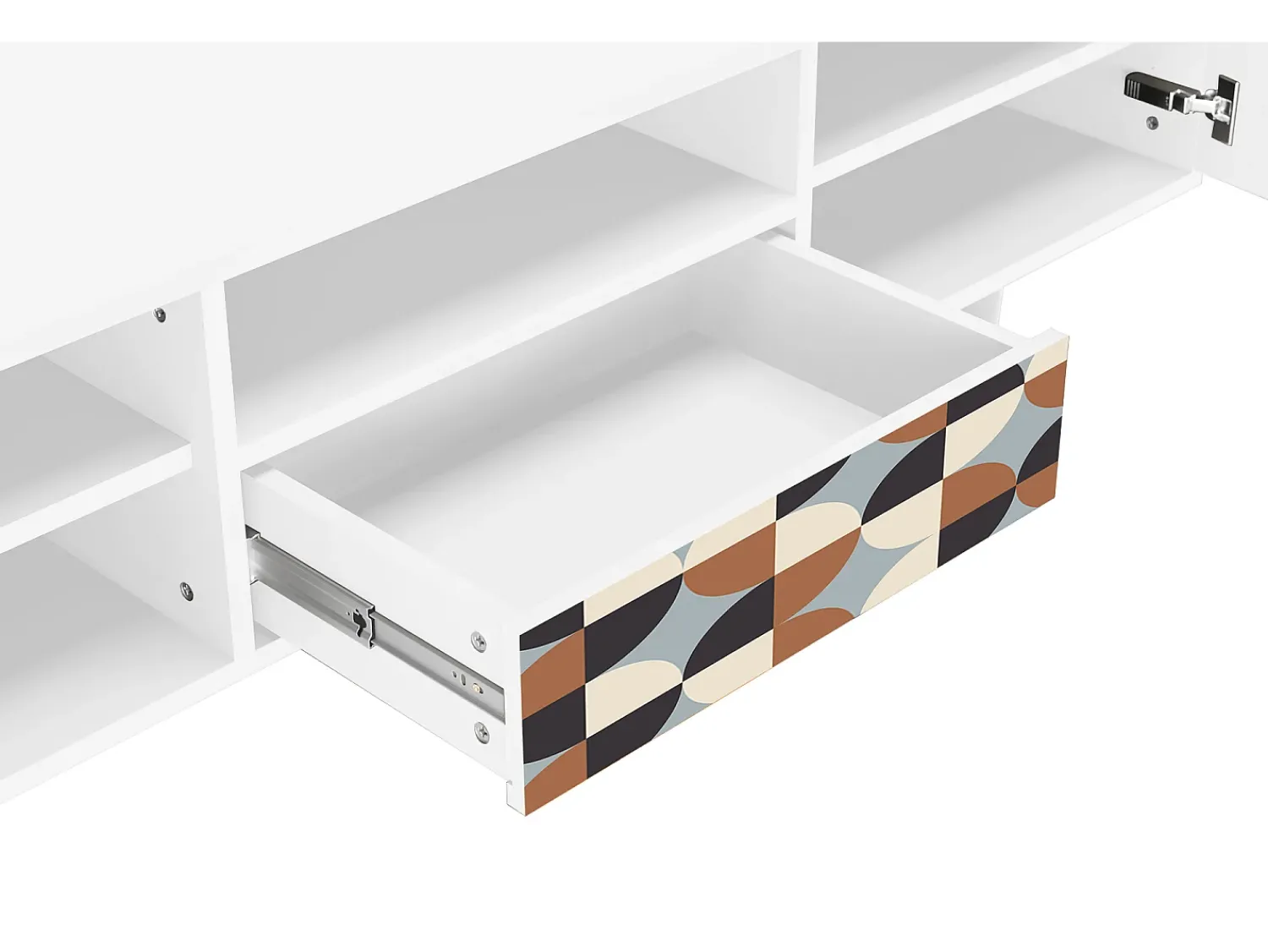 Mueble de TV - 170х59х41 cm - T6 - Brown Sensation, Branco^ Móvel De Tv