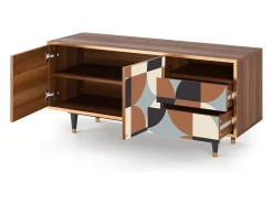 Móvel De Tv| Mueble de TV - 125х56х41 cm - T7 - Brown Sensation, Nogueira Castanho