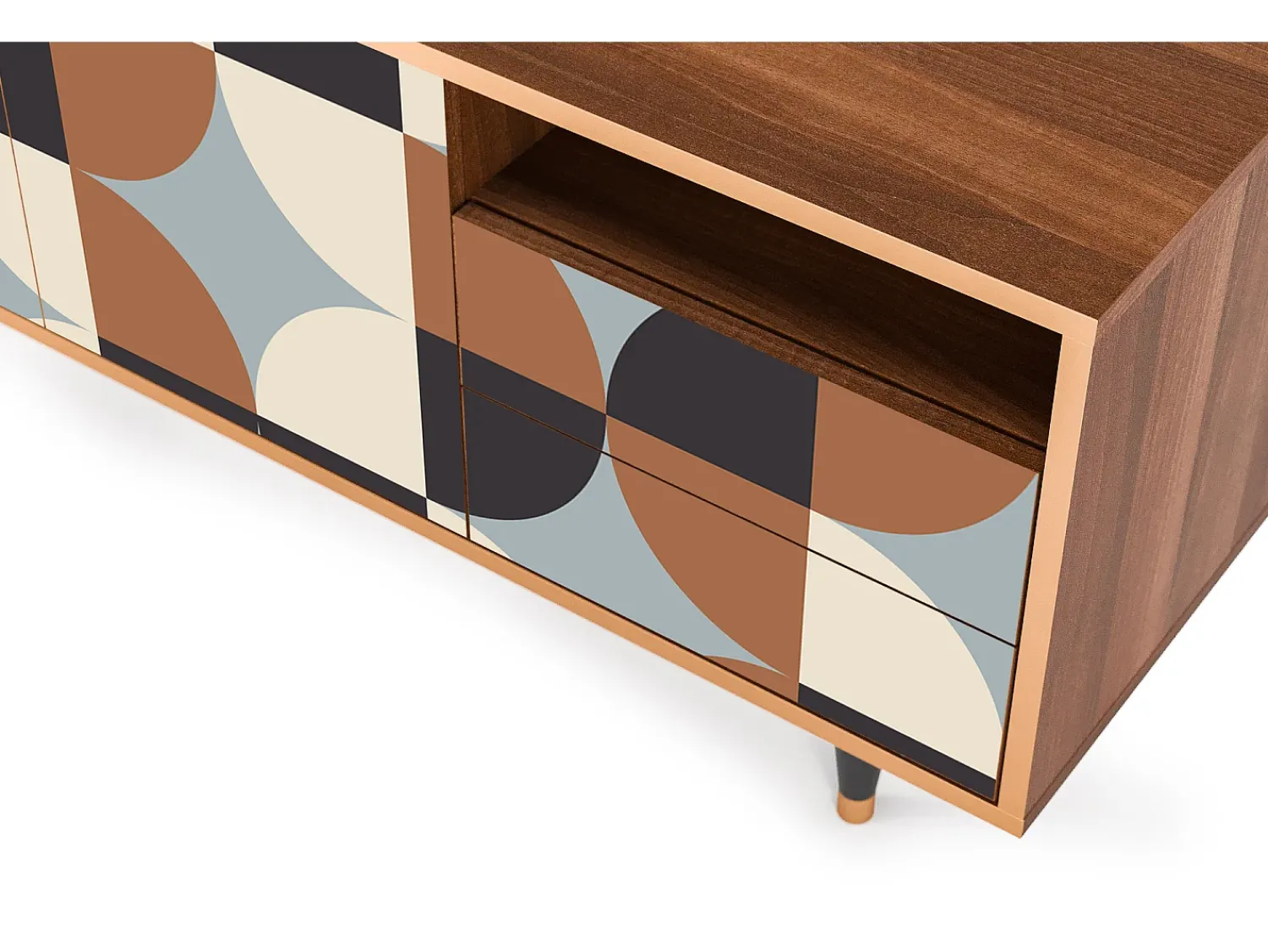 Móvel De Tv| Mueble de TV - 125х56х41 cm - T7 - Brown Sensation, Nogueira Castanho
