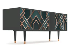 Móvel De Tv| Mueble de TV - 170х69х48 cm - T1 - Bronze Crossroad, Antracite Cinza antracite
