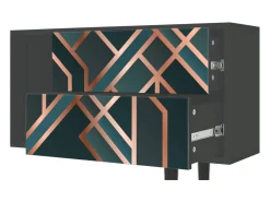 Móvel De Tv| Mueble de TV - 170х69х48 cm - T1 - Bronze Crossroad, Antracite Cinza antracite
