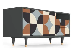 Móvel De Tv* Mueble de TV - 125х56х41 cm - T7 - Brown Sensation, Antracite Cinza antracite