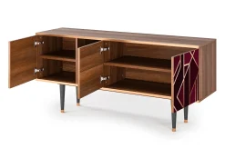 Mueble de TV - 150х69х41 cm - T5 - Burgundy Jewelery, Nogueira^ Móvel De Tv