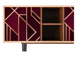 Mueble de TV - 150х69х41 cm - T5 - Burgundy Jewelery, Nogueira^ Móvel De Tv