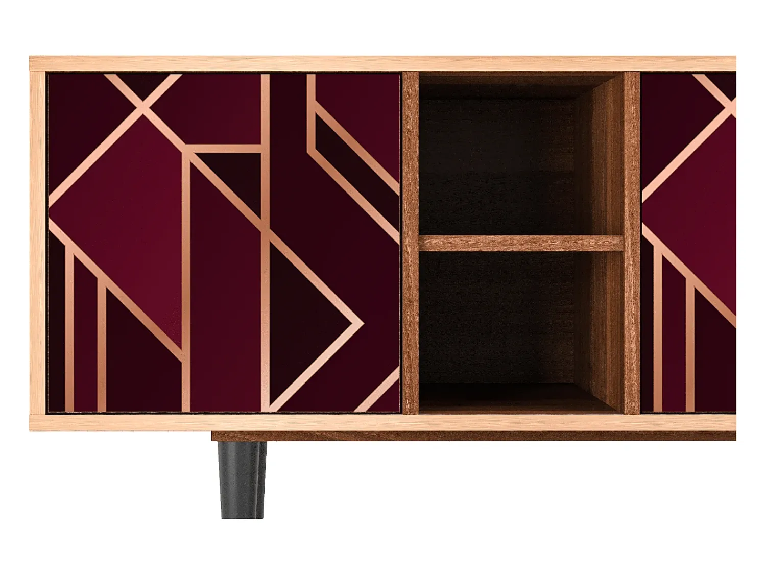 Mueble de TV - 150х69х41 cm - T5 - Burgundy Jewelery, Nogueira^ Móvel De Tv
